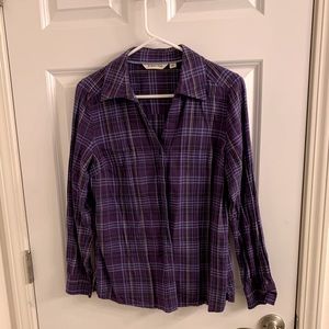 Purple Plaid Button Down